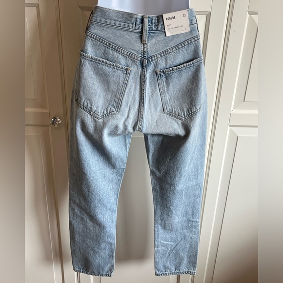 Agolde Riley High Rise Straight Crop in Shatter Light Wash size 23 - Picture 7 of 15